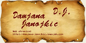 Damjana Janojkić vizit kartica